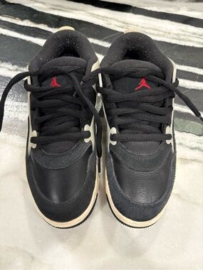 Kids Nike Air Jordan Flight Black Leather Sneakers - WORN ONCE!